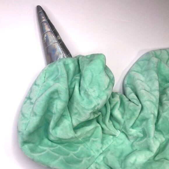 Mermaid Tail Unicorn Costume Hooded Sleeper, Size 12-18 M - Picture 5 of 8